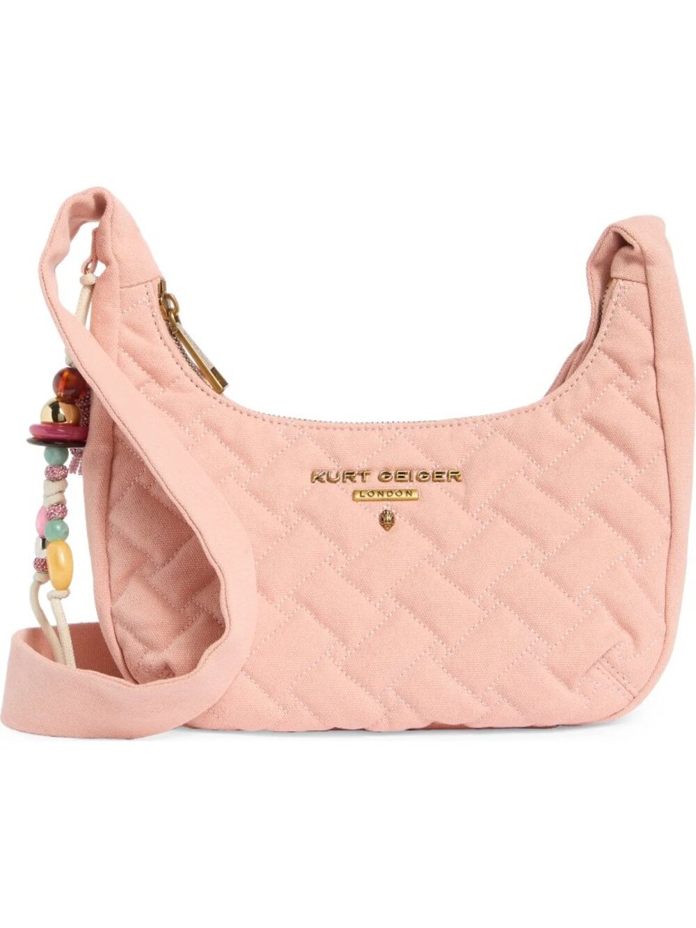 Kurt Geiger London Quilted Shoulder Bag Light Pastel Pink NWT